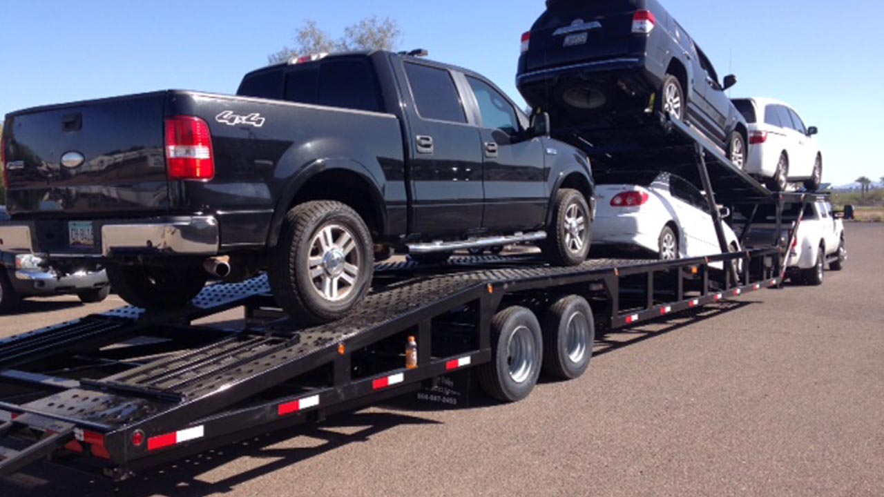 53 foot, Drop Deck, 4 Car Hauler SunCountry Trailers