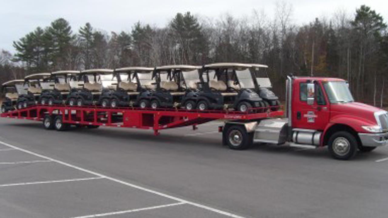 53 foot Lo-Pro 3 Car Hauler/ 14 Golf Cart Carrier ...