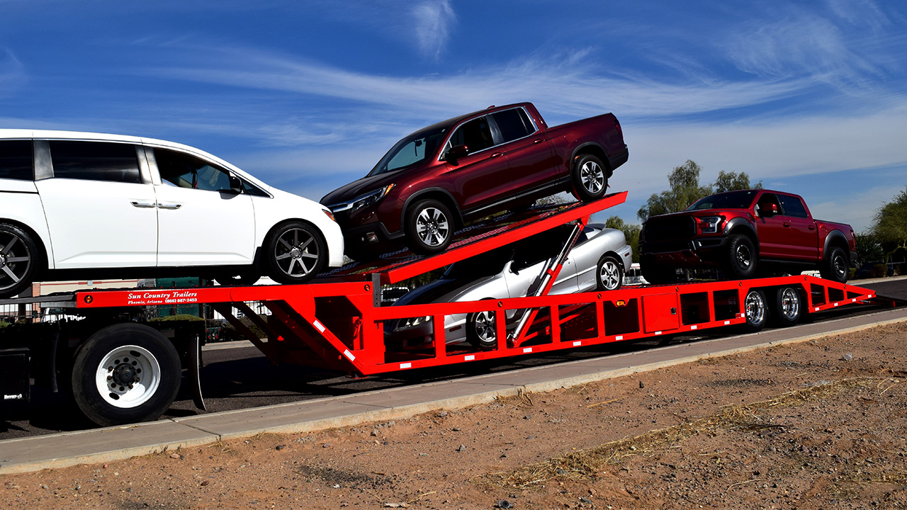 53 foot Ultra Lo Pro 4 Car Hauler SunCountry Trailers
